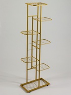 Подставка для цветов Greengo, 7 полок, 43×22×126 см, напольная, металл, цвет золотой - Фото 4