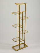 Подставка для цветов Greengo, 7 полок, 43×22×126 см, напольная, металл, цвет золотой - Фото 6