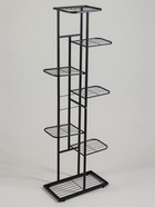 Подставка для цветов Greengo, 7 полок, 43×22×126 см, напольная, металл, чёрная - Фото 4