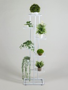 Подставка для цветов Greengo, 8 полок, 43×22×141 см, напольная, металл, белая - Фото 3