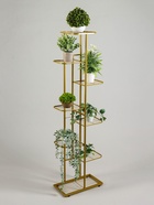 Подставка для цветов Greengo, 8 полок, 43×22×141 см, напольная, металл, цвет золотой - Фото 2