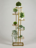 Подставка для цветов Greengo, 8 полок, 43×22×141 см, напольная, металл, цвет золотой - Фото 3