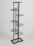 Подставка для цветов Greengo, 8 полок, 43×22×141 см, напольная, металл, чёрная - Фото 4