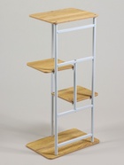 Подставка для цветов Greengo, 4 полки, 36×23×74 см, напольная, каркас металл, полки МДФ, белая - Фото 5