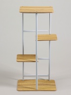 Подставка для цветов Greengo, 4 полки, 36×23×74 см, напольная, каркас металл, полки МДФ, белая - Фото 6