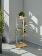 Подставка для цветов Greengo, 5 полок, 36×23×94 см, напольная, каркас металл, полки МДФ, белая - Фото 1