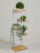 Подставка для цветов Greengo, 5 полок, 36×23×94 см, напольная, каркас металл, полки МДФ, белая - Фото 2