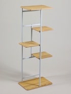 Подставка для цветов Greengo, 5 полок, 36×23×94 см, напольная, каркас металл, полки МДФ, белая - Фото 4