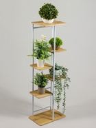 Подставка для цветов Greengo, 6 полок, 36×23×106 см, напольная, каркас металл, полки МДФ, белая - Фото 2