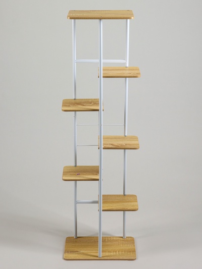 Подставка для цветов Greengo, 7 полок, 36×23×120 см, напольная, каркас металл, полки МДФ, белая