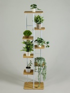 Подставка для цветов Greengo, 8 полок, 36×23×136 см, напольная, каркас металл, полки МДФ, белая - Фото 3