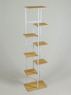 Подставка для цветов Greengo, 8 полок, 36×23×136 см, напольная, каркас металл, полки МДФ, белая - Фото 5