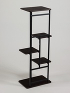 Подставка для цветов Greengo, 5 полок, 36×23×94 см, напольная, каркас металл, полки МДФ, чёрная - Фото 4