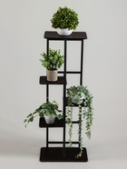 Подставка для цветов Greengo, 5 полок, 36×23×94 см, напольная, каркас металл, полки МДФ, чёрная - Фото 3