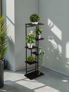 Подставка для цветов Greengo, 6 полок, 36×23×106 см, напольная, каркас металл, полки МДФ, чёрная - Фото 1