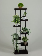 Подставка для цветов Greengo, 7 полок, 36×23×120 см, напольная, каркас металл, полки МДФ, чёрная - Фото 3