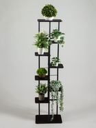 Подставка для цветов Greengo, 8 полок, 36×23×136 см, напольная, каркас металл, полки МДФ, чёрная - Фото 3