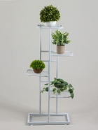 Подставка для цветов Greengo, 5 полок, 44×22×95 см, напольная, металл, белая - Фото 3