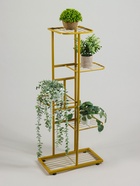 Подставка для цветов Greengo, 5 полок, 44×22×95 см, напольная, металл, цвет золотой - Фото 2
