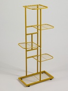 Подставка для цветов Greengo, 5 полок, 44×22×95 см, напольная, металл, цвет золотой - Фото 5