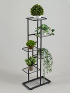 Подставка для цветов Greengo, 6 полок, 44×22×105 см, напольная, металл, тёмно-серая - Фото 2