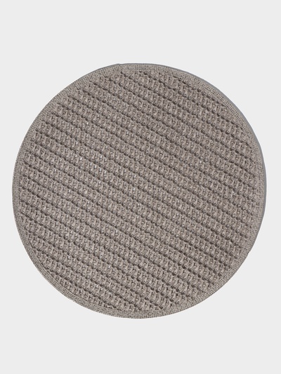 Салфетка сервировочная на стол Доляна «Кастилия», d=38 см, серая