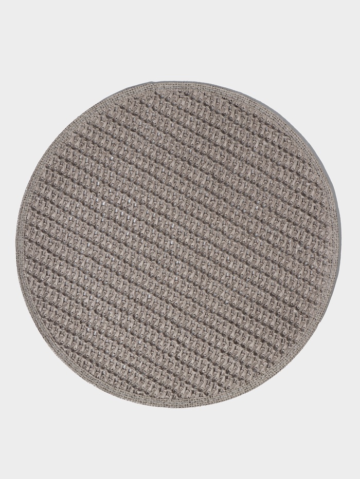 Салфетка сервировочная на стол Доляна «Кастилия», d=38 см, серая - Фото 1