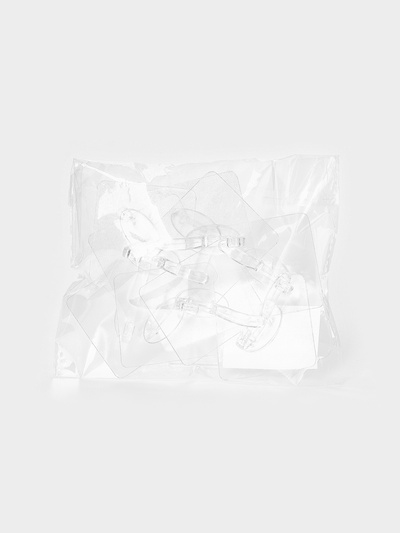 Крючки самоклеящиеся настенные прозрачные, с двойным крюком, 6.5×6.5 см, 10 шт.