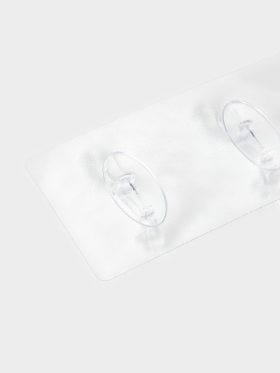 Крючки настенные самоклеящиеся, 6 крючков на общей гибкой прозрачной основе