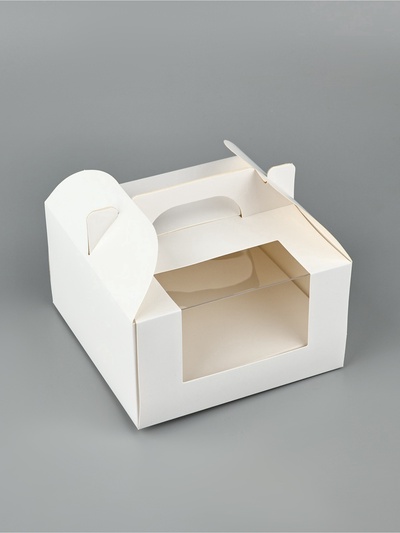 Коробка для бенто - торта «Белая», 14×14×8 см