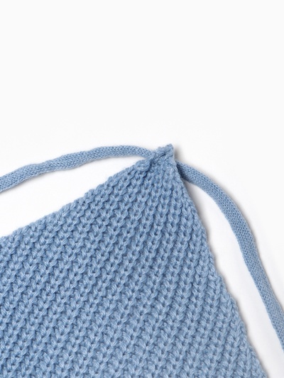 Топ вязаный женский MIST, размер onesize, голубой