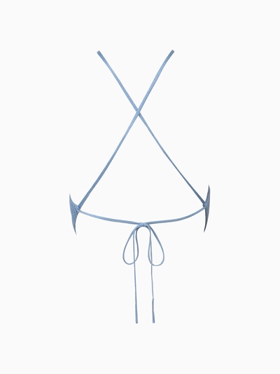 Топ вязаный женский MIST, размер onesize, голубой