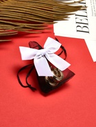 Мешочек подарочный «Бант органза», 7×9 см, черно-белый - Фото 4