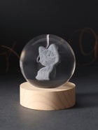 Световая фигурка стекло «Шар. Голограмма: Котёнок», d=6 см, подставка дерево, USB - Фото 4