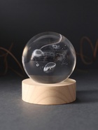 Световая фигурка стекло «Шар. Голограмма: Космос», d=6 см, подставка дерево, USB - Фото 2