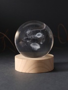 Световая фигурка стекло «Шар. Голограмма: Космос», d=6 см, подставка дерево, USB - Фото 4