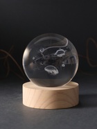 Световая фигурка стекло «Шар. Голограмма: Космос», d=6 см, подставка дерево, USB - Фото 5