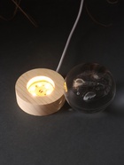 Световая фигурка стекло «Шар. Голограмма: Космос», d=6 см, подставка дерево, USB - Фото 7