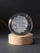 Световая фигурка стекло «Шар. Голограмма: Слова», d=6 см, подставка дерево, USB - Фото 4