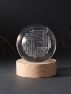 Световая фигурка стекло «Шар. Голограмма: Слова», d=6 см, подставка дерево, USB - Фото 5