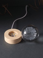 Световая фигурка стекло «Шар. Голограмма: Слова», d=6 см, подставка дерево, USB - Фото 8