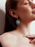Серьги «Бирюзовый мир» прямоугольник, голубые в чернённом серебре - Фото 9