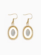 Серьги «Овал» винтаж, чёрные в чернённом золоте - Фото 5