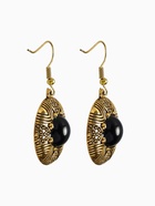 Серьги «Ажур» винтаж, чёрные в чернённом серебре - Фото 3