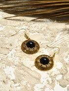 Серьги «Ажур» винтаж, чёрные в чернённом серебре - Фото 6