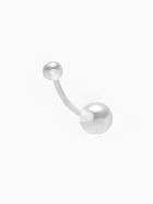 Пирсинг в пупок «Банан» шар, штанга L=2 см, прозрачный - Фото 2