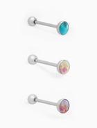 Пирсинг в язык «Штанга» чешуйка, L=2.5 см, МИКС в серебре - Фото 2