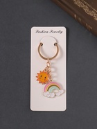 Брелок для ключей на кольце «Солнце и радуга», металл, эмаль, 9 см - фото 34473444 Брелок для ключей на кольце «Солнце и радуга», металл, эмаль, 9 см - фото 34473444