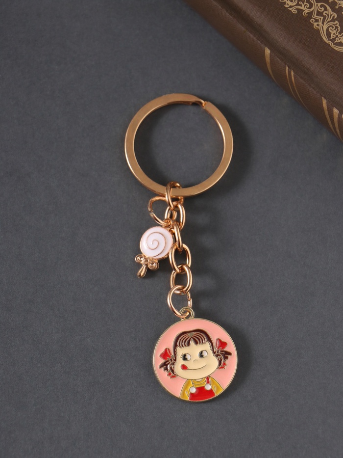 Брелок для ключей на кольце «Девочка и леденец», металл, эмаль, 9 см