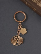 Брелок металл, эмаль "Зайка и сакура" 9 см (комплект 2 шт) - фото 34473507